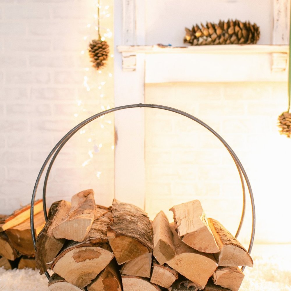 Handcrafted Steel Firewood Ring - 24" Diameter - Picture 4 of 4